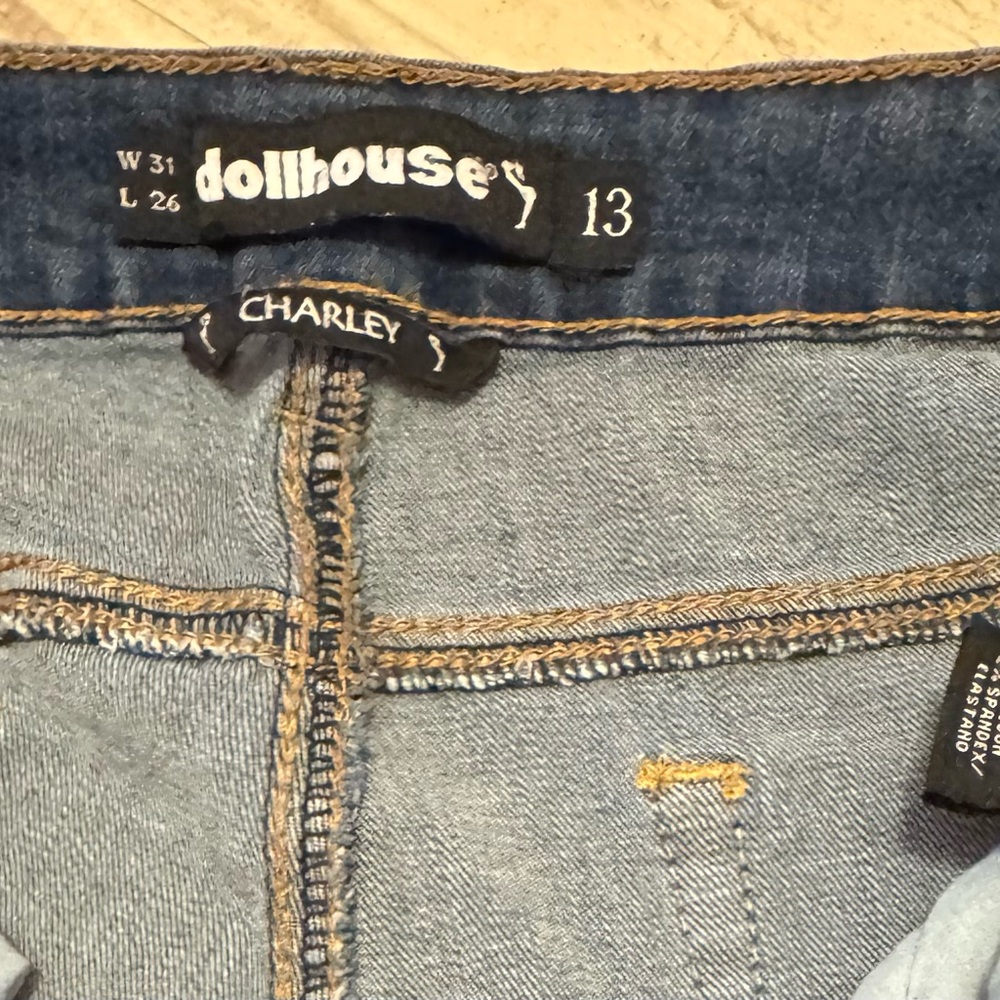 Juniors Dollhouse Charley Tapered Distressed Jeans - Picture 5 of 5